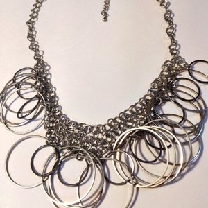 Funky Silver Ring necklace